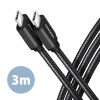 AXAGON BUCM3-CM30AB, SPEED kabel USB-C USB-C, 3 m, USB 3.2 Gen 1, PD 60W 3A, ALU, opletení, černý AXAGON BUCM3-CM30AB, SPEED kabel USB-C USB-C, 3 m, USB 3.2 Gen 1, PD 60W 3A, ALU, opletení, černý