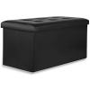 XXL skladací puf s gombíkmi - 80x40x40cm ekokoža čierna 9999 XXL skladací puf s gombíkmi - 80x40x40cm ekokoža čierna 9999