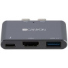 Canyon DS-1, Thunderbolt 3 Docking Station, 3 porty, 1xThunderbolt 3+1xUSB3.0+1xHDM CNS-TDS01DG Canyon DS-1, Thunderbolt 3 Docking Station, 3 porty, 1xThunderbolt 3+1xUSB3.0+1xHDM CNS-TDS01DG