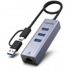 Unitek Hub USB C 4v1 Ethernet 3 x USB A 5 Gb/s s adaptérom USB A Unitek Hub USB C 4v1 Ethernet 3 x USB A 5 Gb/s s adaptérom USB A