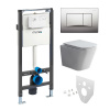 Mereo WC set - Smart flush rimless WC hranaté, modul pre sadrokartón, chróm hranaté tlačidlo matné MM02NSETRT321 Mereo WC set - Smart flush rimless WC hranaté, modul pre sadrokartón, chróm hranaté tlačidlo matné MM02NSETRT321