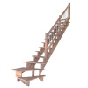 StarWood Schody Lindos bukové ľavé 80cm otvorené drev. nerez. zábradlie StarWood Schody Lindos bukové ľavé 80cm otvorené drev. nerez. zábradlie