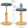 Leitz Ergo Cosy ergonomická balanční židle, žlutá 65180019 Leitz Ergo Cosy ergonomická balanční židle, žlutá 65180019