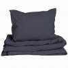 Storefactory Posteľná bielizeň z organickej bavlny Crinkle Midnight 150 × 210 cm Storefactory Posteľná bielizeň z organickej bavlny Crinkle Midnight 150 × 210 cm