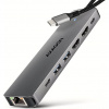 AXAGON HMC-7HX2, USB 5Gbps hub, 2x USB-A, USB-C, 2x HDMI 4k/60Hz, RJ-45 GLAN, PD 100W, kabel 15cm AXAGON HMC-7HX2, USB 5Gbps hub, 2x USB-A, USB-C, 2x HDMI 4k/60Hz, RJ-45 GLAN, PD 100W, kabel 15cm