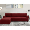 Elastický žakárový poťah na trojmiestnu rohovú pohovku BestBerg / ľavý / bordový Elastický žakárový poťah na trojmiestnu rohovú pohovku BestBerg / ľavý / bordový