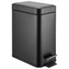 Aqualine Simple Line - Odpadkový kôš obdĺžnikový 5 l, matná čierna GAQ005B Aqualine Simple Line - Odpadkový kôš obdĺžnikový 5 l, matná čierna GAQ005B