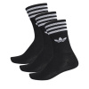 3 PACK-SOLID CREW SOCK BLACK/WHITE Čierna 43/46 3 PACK-SOLID CREW SOCK BLACK/WHITE Čierna 43/46