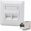 Keline zásuvka Modulo50 Cat 6A, podpovrchová, osadená s 2xKEJ-C6A-S-HD Keline zásuvka Modulo50 Cat 6A, podpovrchová, osadená s 2xKEJ-C6A-S-HD