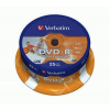 VERBATIM DVD-R Inkjet Printable 16x/4.7GB 25ks cena za balení 25 ks VERBATIM DVD-R Inkjet Printable 16x/4.7GB 25ks cena za balení 25 ks