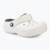Detské šľapky Crocs Classic Lined Clog Toddler white/grey Detské šľapky Crocs Classic Lined Clog Toddler white/grey