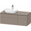 DURAVIT L-Cube závesná skrinka pod umývadlo na dosku (umývadlo vľavo), 4 zásuvky, 1220 x 550 x 482 mm, bazalt matný, LC4876043430000 DURAVIT L-Cube závesná skrinka pod umývadlo na dosku (umývadlo vľavo), 4 zásuvky, 1220 x 550 x 482 mm, bazalt matný, LC4876043430000