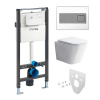 Mereo WC set - Rimless WC hranaté, modul pre sadrokartón, hranaté tlačidlo biela/chróm MM02NSETRS330 Mereo WC set - Rimless WC hranaté, modul pre sadrokartón, hranaté tlačidlo biela/chróm MM02NSETRS330