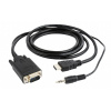GEMBIRD Redukcia HDMI to VGA + audio, 1,8m A-HDMI-VGA-03-6 GEMBIRD Redukcia HDMI to VGA + audio, 1,8m A-HDMI-VGA-03-6