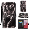 Peňaženkové kožené puzdro na Samsung Galaxy A25 5G - Black And White Tiger Peňaženkové kožené puzdro na Samsung Galaxy A25 5G - Black And White Tiger