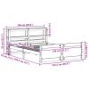 vidaXL Posteľný rám s čelom 120x190 cm borovicový masív - Hnedá - 268788-285451 vidaXL Posteľný rám s čelom 120x190 cm borovicový masív - Hnedá - 268788-285451
