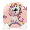 Maľovanie podľa čísel - Malý jednorožec a dúha, 40 x 50 cm, napnuté plátno na ráme 8596530058977 Maľovanie podľa čísel - Malý jednorožec a dúha, 40 x 50 cm, napnuté plátno na ráme 8596530058977