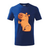 Kapybara s palcom hore - Tričko detské bavlnené - 104-110cm / 3-4 roky ( Kráľovská modrá ) Kapybara s palcom hore - Tričko detské bavlnené - 104-110cm / 3-4 roky ( Kráľovská modrá )