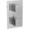 Mexen Cube termostatická vaňovo-sprchová batéria, 2-výstupová, chróm - 77502-00 Mexen Cube termostatická vaňovo-sprchová batéria, 2-výstupová, chróm - 77502-00