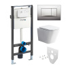 Mereo WC set - Rimless WC hranaté, modul pre sadrokartón, chróm hranaté tlačidlo matné MM02NSETRS321 Mereo WC set - Rimless WC hranaté, modul pre sadrokartón, chróm hranaté tlačidlo matné MM02NSETRS321