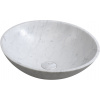 Sapho BLOK kamenné umývadlo 42x14 cm, biela carrara 2401-42 Sapho BLOK kamenné umývadlo 42x14 cm, biela carrara 2401-42