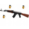 Kalashnikov AK-47 iba striebro +gule 500 ks (Kalashnikov AK-47 iba striebro +gule 500 ks) Kalashnikov AK-47 iba striebro +gule 500 ks (Kalashnikov AK-47 iba striebro +gule 500 ks)
