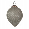 Sivá sklenená vianočná guľa v tvare trojuholníka s diamantom Parnella - Sivá sklenená vianočná guľa v tvare trojuholníka s diamantom Parnella -