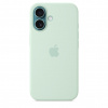 iPhone 16 Silicone Case with MS - Aquamarine iPhone 16 Silicone Case with MS - Aquamarine