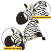 LEAN TOYS Plyšový maskot zebra čiernobiely 25 cm LEAN TOYS Plyšový maskot zebra čiernobiely 25 cm
