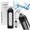 Motivačná sklenená fľaša na vodu 1l Wessper B1 BOROSILICATE Black Motivačná sklenená fľaša na vodu 1l Wessper B1 BOROSILICATE Black