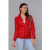 Červená dámska prešívaná bunda s kapucňou (B0123-4) odstíny červené M (38) Červená dámska prešívaná bunda s kapucňou (B0123-4) odstíny červené M (38)