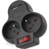 P0078 Zásuvka 2×, vypnutá, 1×USB-A+1×USB-C, čierna P0078 Zásuvka 2×, vypnutá, 1×USB-A+1×USB-C, čierna