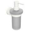 Sapho XR101W X-Round White dávkovač mydla 230 ml, mliečne sklo/biela Sapho XR101W X-Round White dávkovač mydla 230 ml, mliečne sklo/biela