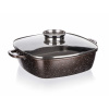 Banquet Pekáč s nepřilnavým povrchem Premium Dark Brown 28 x 28 x 8 cm, s poklicí s aroma knobem Banquet Pekáč s nepřilnavým povrchem Premium Dark Brown 28 x 28 x 8 cm, s poklicí s aroma knobem