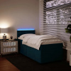 Box spring postel s matrací modrá 90 x 200 cm samet Modrá 3288514 Box spring postel s matrací modrá 90 x 200 cm samet Modrá 3288514