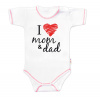 Body krátky rukáv Baby Nellys I love mom & dad Body krátky rukáv Baby Nellys I love mom & dad