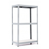 Policový regál Trestles RH 1500x1000x500, nosnosť 1050 kg, 3 police Farba: sivá, Typ police: biela HDF 5 mm Policový regál Trestles RH 1500x1000x500, nosnosť 1050 kg, 3 police Farba: sivá, Typ police: biela HDF 5 mm
