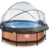 Exit Toys Wood pool Bazén s krytom a filtráciou 244x76 cm Exit Toys Wood pool Bazén s krytom a filtráciou 244x76 cm