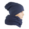 Pánsky komplet čiapka a šál nekonečný tmavomodrá 032 Pánsky komplet čiapka a šál nekonečný tmavomodrá 032