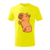 Kapybara s palcom hore - Tričko detské bavlnené - 146 cm/10 rokov ( Citrónová ) Kapybara s palcom hore - Tričko detské bavlnené - 146 cm/10 rokov ( Citrónová )
