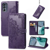 Peňaženkové kožené puzdro MANDALA na Motorola Moto G62 5G – Fialová Peňaženkové kožené puzdro MANDALA na Motorola Moto G62 5G – Fialová