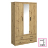 Kondela Skriňa so zrkadlom 3D4S, dub artisan, AIRON Kondela Skriňa so zrkadlom 3D4S, dub artisan, AIRON