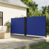zahrada-XL Zaťahovacia bočná markíza, modrá 160x600 cm 4004626 zahrada-XL Zaťahovacia bočná markíza, modrá 160x600 cm 4004626