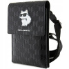 Púzdro Karl Lagerfeld Saffiano Monogram Wallet Phone Bag Choupette NFT, čierne Púzdro Karl Lagerfeld Saffiano Monogram Wallet Phone Bag Choupette NFT, čierne
