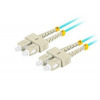 Lanberg LANBERG optický patch cord MM SC/UPC-SC/UPC duplex 2m LSZH OM3 50/125 průměr 3mm, barva cyan Lanberg LANBERG optický patch cord MM SC/UPC-SC/UPC duplex 2m LSZH OM3 50/125 průměr 3mm, barva cyan