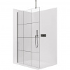 CERANO - Sprchová zástena Walk-in Onyx Top Round Ľ/P - 8 mm - okrúhla vzpera - čierna matná, industriálne sklo - 150x200 cm CERANO - Sprchová zástena Walk-in Onyx Top Round Ľ/P - 8 mm - okrúhla vzpera - čierna matná, industriálne sklo - 150x200 cm