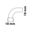 Kirchhoff ohyb 90° 18 mm 1 objímka polotovar Kirchhoff ohyb 90° 18 mm 1 objímka polotovar