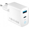 Nabíječka do sítě Forever TC-06-20AC PD QC 1x USB-C 1x USB 20W bílá Nabíječka do sítě Forever TC-06-20AC PD QC 1x USB-C 1x USB 20W bílá
