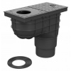 Chudej Strešný lapač Kanalizačná vpusť spodná štandard D110/D125 mm čierna KV110125ST Chudej Strešný lapač Kanalizačná vpusť spodná štandard D110/D125 mm čierna KV110125ST