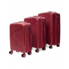 JAKS Cestovný kufor PP6 Premium Farebné varianty: bordová sada JAKS Cestovný kufor PP6 Premium Farebné varianty: bordová sada